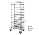Winholt AL-1012 End Load Aluminum Mobile Platter Rack - (12) 10" Platters 1 image