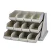 Cambro 12RS12480 Versa Organizer Rack- 12 Gray Bins, 25"L x 21"D x 14"H, 10 lb capacity, Made in USA 1 image