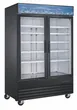 Drago America DR29MGHR 48" Merchandiser Refrigerator, 29 cu ft, Black Coated Steel, Glass Door 1 image