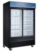 Drago America DR45MGSR 53" Merchandiser Refrigerator, 45 cu ft, Black, Sliding Glass Doors, 1/2 HP 1 image