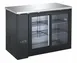Drago America DRBB48GS – 12 cu ft Bar Cooler, 48.9"W x24.4"D x35.6"H, Black, Glass Doors PVC Shelves 1 image