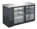 Drago America DRBB60GH 16 cu ft Cooler, 60.8"W x 24.4"D x 35.6"H, Black Glass Doors, Shelves, R290 1 image