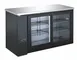 Drago America DRBB60GS 16 Cu Ft Cooler, 60"W X 24"D X 36"H, Black Vinyl, Steel, Glass Doors, R290 1 image