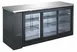 Drago America DRBB72GS - 20 Cu Ft Bar Cooler, 72.8"W×24.4"D×35.6"H, Black, 3‑Door Glass, R290 1 image