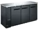 Drago America DRBB72SH 20 Cu ft Cooler, 72.8"W x 34.4"D x 35.6"H, Black, 3 Doors, 3/7 HP 115V R290 1 image