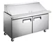 Drago America DRSP48-18M 48" 2-Door Mega Top Sandwich Prep Table, 18 Pans, Stainless Steel 1 image