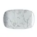GET PA110F917612 Oval Porcelain Platter, 8.5" x 13.4" x 1.3", Coupe Rim, Corona Marble - 1 Dozen 1 image