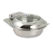 Spring USA 2172-6/30 Induction Server, 4.5‑Qt Round Steel Chafing Dish, Hinged Cover, Wing‑Handle 1 image