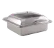 Spring USA 2174-6 Induction Buffet Server, 9-Qt Sq., 15.9"W x 18.3"D x 22.5"H, Stainless Cover, Pan 1 image