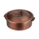 Spring USA 2272-5/27 Server, 4Qt, 10-1/4" Dia. x 3-3/4" H, Cu‑Plated Aged, Lift‑Off Cover, Induction 1 image