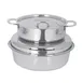Spring USA 2375-6/6H Induction Chafing Dish, 6 Qt, 11-7/8" Dia x 12" Hgt, Steel, Cover - Ready 1 image