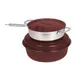 Spring USA 2385-367/6 Induction Soup Tureen, 6 Qt., 13-3/4" x 9-1/4" H, 18/10 Steel Merlot, Cover 1 image