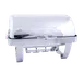 Spring USA K2509-6 Chafer Rect 9-7/8 Qt, 26"L x 18-7/8"W x 15-3/4"H, 18/10 Stainless Steel Roll Cover 1 image