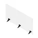 Spring USA SFTS2448 Safety Shield, 48"W x 6-7/16"D x 23-15/16"H Clear Acrylic, Black Powder-Coated Steel Feet 1 image