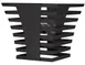 Spring USA XC1123-8 9"H x 6-1/2"W Rectangular Multi-Level Stand, Titanium-Coated 18/8 Stainless 1 image
