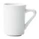 Winco BSM-8 Birkhall Mug, 8-9 oz White Porc., 3-3/8" Dia x 4-1/4" H RoundTall, Non-Stack - 1 Dozen 1 image
