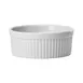 Winco FRR-8 Ramekin, 8 oz, 4" Dia x 1½" H, Round Fluted Porcelain, White - 1 Dozen 1 image