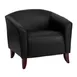 Flash Furniture 111-1-BK-GG Hercules Imperial Reception Chair, LeatherSoft Upholstery, Black, Sturdy Hardwood Construction 1 image