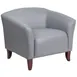 Flash Furniture 111-1-GY-GG Hercules Imperial Series Reception Chair, Gray LeatherSoft Upholstery, Sturdy Hardwood Construction 1 image