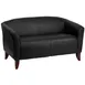 Flash Furniture 111-2-BK-GG Hercules Imperial Series Reception Loveseat, 52"W x 29"D x 29"H, LeatherSoft Upholstery, Black 1 image