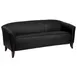 Flash Furniture 111-3-BK-GG Hercules Reception Sofa, 72-3/4" W x 29" D x 29" H, Black Upholstery, Wood Feet 1 image