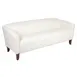 Flash Furniture 111-3-WH-GG Hercules Imperial Series Reception Sofa, 72.75"W x 29"D x 29"H, LeatherSoft Upholstery, White 1 image