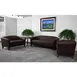 Flash Furniture 111-SET-BN-GG Hercules Imperial Series Reception Set, 3-Piece, LeatherSoft Upholstery, Brown 1 image