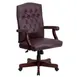 Flash Furniture 801L-LF0019-BY-LEA-GG Upholstered, Burgundy Leather, 43‑47″ Height, 250 lb, Padded Arms, Casters 1 image