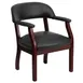 Flash Furniture B-Z105-BLACK-GG Luxurious Conference Chair, 250 lb, Black Vinyl Upholstery, Brass Nailhead Trim, Mahogany Frame 1 image