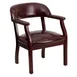 Flash Furniture B-Z105-OXBLOOD-GG Luxurious Conference Chair, 250 lb., Oxblood Vinyl, Brass Nailhead Trim, Mahogany Frame 1 image