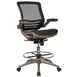 Flash Furniture BL-LB-8801X-D-GG Drafting Swivel Chair, Black, 43"-50¼" Height, Lumbar, 2‑to‑1 Tilt, Casters 1 image