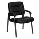 Flash Furniture BT-1404-BKGY-GG Executive Side Reception Chair, 250 lb, Tufted Back, Black LeatherSoft 1 image