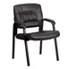 Flash Furniture BT-1404-BN-GG Executive Side Reception Chair, Tufted Back, 250 lb, LeatherSoft Upholstery, Black Metal Frame 1 image