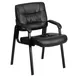 Flash Furniture BT-1404-GG Executive Side Reception Chair, Tufted Back, 250 lb. Capacity, LeatherSoft Upholstery, Black 1 image