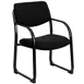 Flash Furniture BT-508-BK-GG Executive Side Reception Chair, 250 lb. Capacity, Black Powder Coated Steel Frame, Fabric Upholstery 1 image