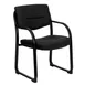 Flash Furniture BT-510-LEA-BK-GG Executive Side Reception Chair, 250 lb. Capacity, Black LeatherSoft Upholstery, Steel Frame 1 image