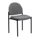 Flash Furniture BT-515-1-GY-GG Stacking Side Reception Chair, 250 lb, Gray Fabric, Black Powder Coated Steel Frame 1 image