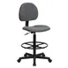 Flash Furniture BT-659-GRY-GG Drafting Stool, 38-1/4"-42-3/4" Height, 250 lb, Back, Gray, No Arms, Casters 1 image