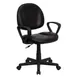 Flash Furniture BT-688-BK-A-GG Chair, Black, 34"-38-1/2" Height, 250 lb, Leather Upholstery, Nylon Arms, Casters 1 image