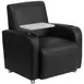 Flash Furniture BT-8217-BK-GG Black LeatherSoft Guest Chair, Upholstered Seat & Back, 360° Swivel, Chrome Feet 1 image