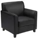 Flash Furniture BT-827-1-BK-GG Hercules Diplomat Reception Chair, LeatherSoft Upholstery, Black 1 image