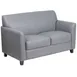 Flash Furniture BT-827-2-GY-GG Hercules Diplomat Reception Loveseat, 52W x 29D x 32.25H, LeatherSoft, Gray 1 image