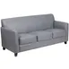 Flash Furniture BT-827-3-GY-GG Diplomat Sofa, 70x29x32 in, Gray LeatherSoft, Fire-Retardant Foam, Black Feet 1 image