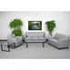 Flash Furniture BT-827-SET-GY-GG Hercules Diplomat Series Reception Set, Gray LeatherSoft, 3-Piece Set including 30.5"W Chair, 52"W Loveseat, 70"W Sofa 1 image