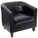 Flash Furniture BT-873-BK-GG Office Guest/Reception Chair, 250 lb. Capacity, LeatherSoft Upholstery, Black Wood Legs 1 image