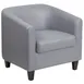 Flash Furniture BT-873-GY-GG Office Guest Chair, 250 lb, Gray LeatherSoft, Upholstered Back & Seat 1 image