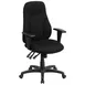 Flash Furniture BT-90297H-A-GG Chair 42"-47-1/4" Height 250 lb Black Polyester Upholstery Padded Arms Casters 1 image
