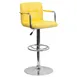Flash Furniture CH-102029-YEL-GG Swivel Bar Stool with Upholstered Quilted Back & Seat, Yellow Vinyl, Adjustable Height 1 image