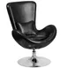 Flash Furniture CH-162430-BK-LEA-GG Chair, Black LeatherSoft, arms, 13" x 10" x 2" lumbar, chrome base 1 image