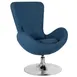 Flash Furniture CH-162430-BL-FAB-GG Chair, Blue Curved Arms, 13x10x2" Pillow, Foam, 21.5" Base, Assembly 1 image